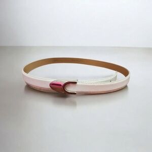 Bloomingddes Women white leather belt